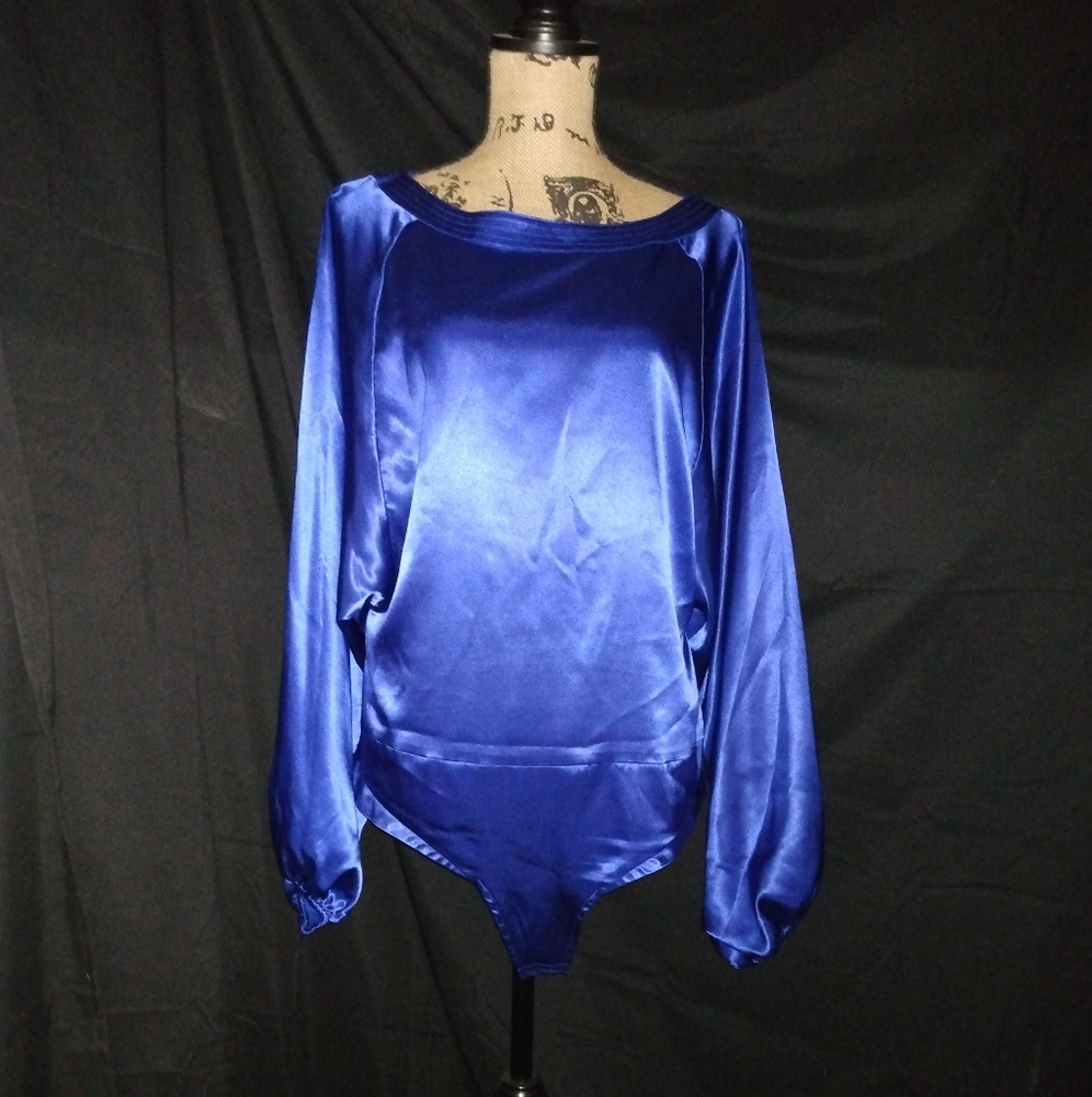 Metrostyle Shiny Blue Bodysuit